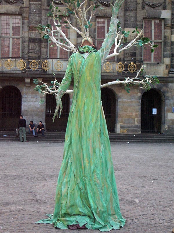 Performista atuando na Dam Square