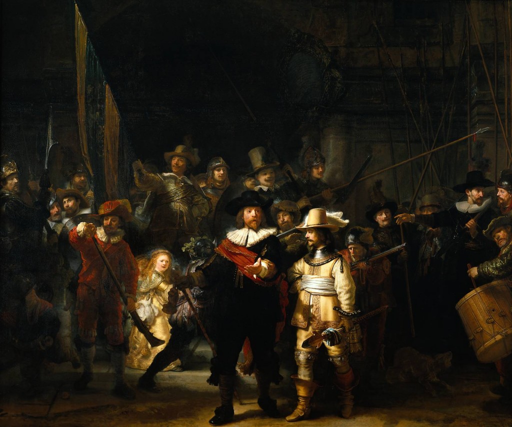 The Night Watch, quadro de Rembrandt que inspirou as esculturas da Rembrandt Plein